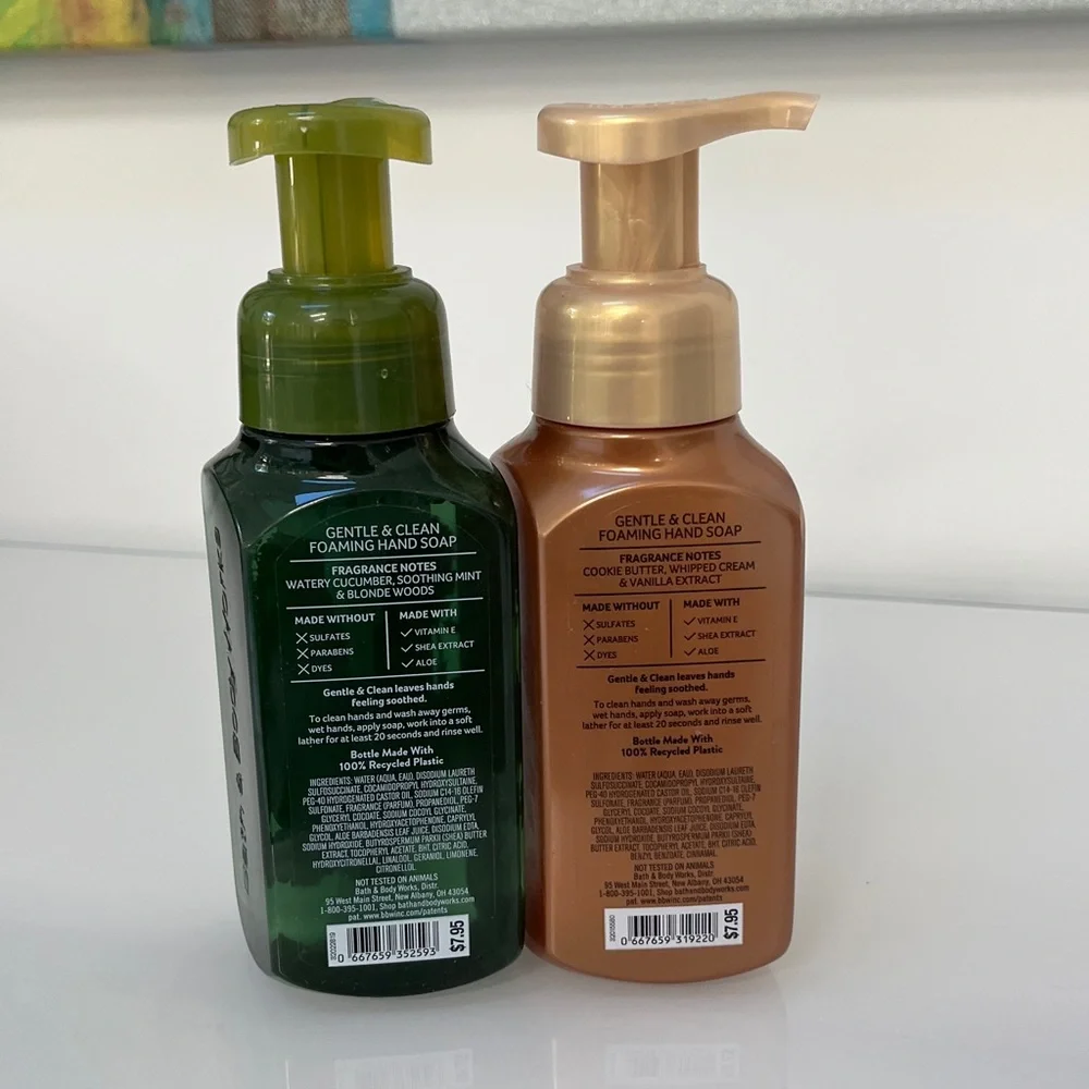 Bath & Body Works Foaming Hand Soap Cookie Butter Truffle White Cucumber NEW